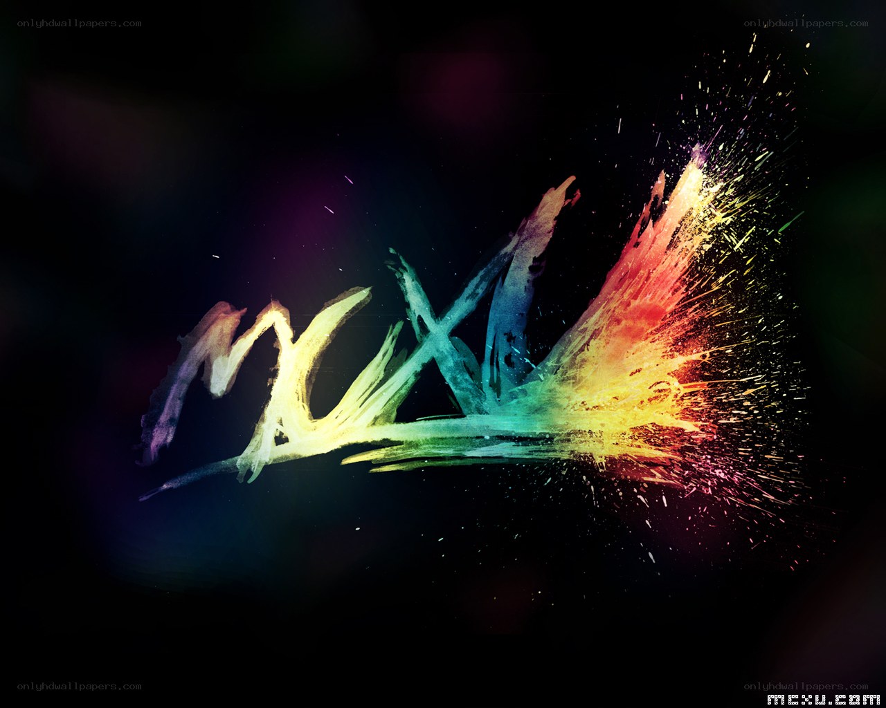 vibrant text explosion
