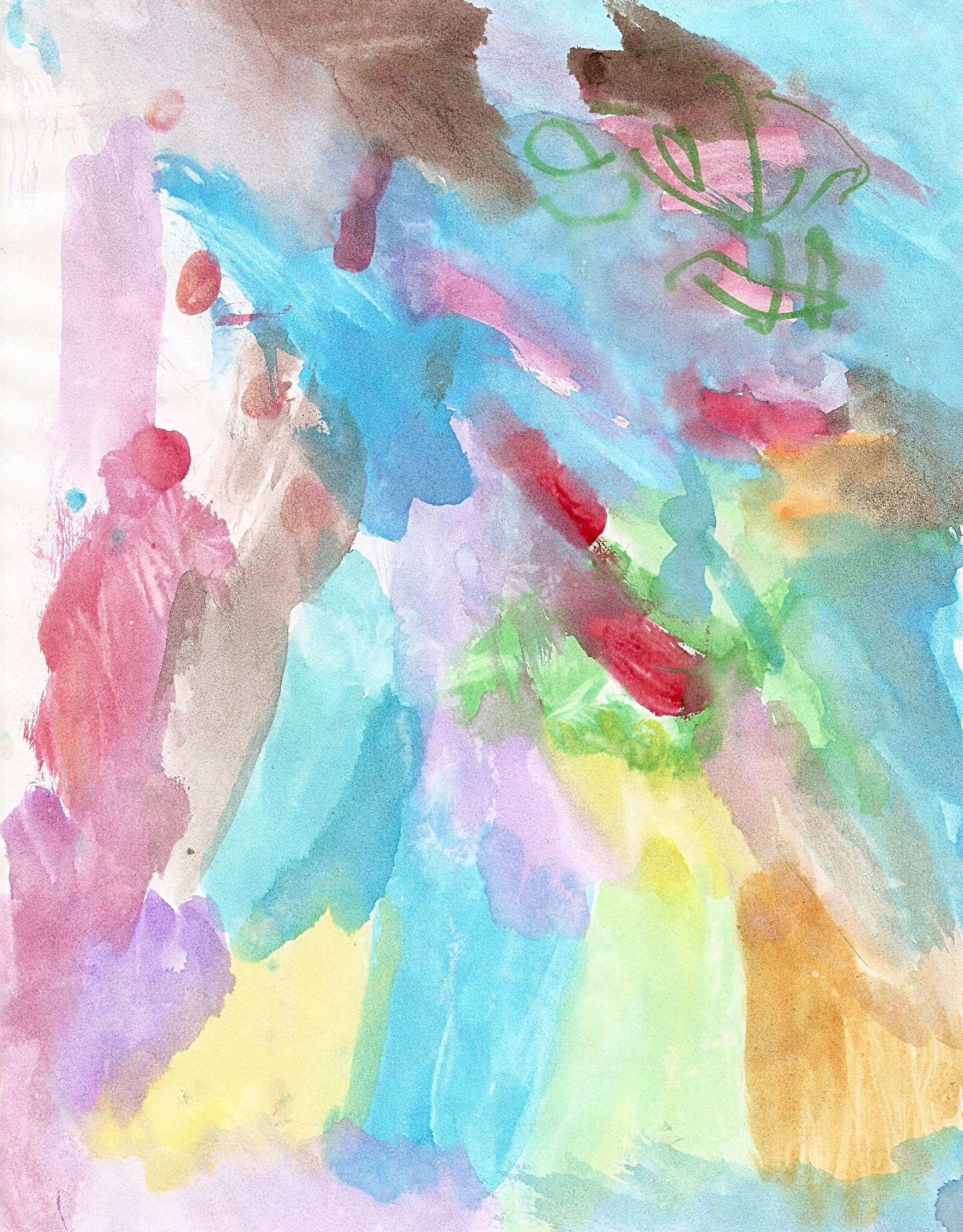 vibrant watercolor abstract