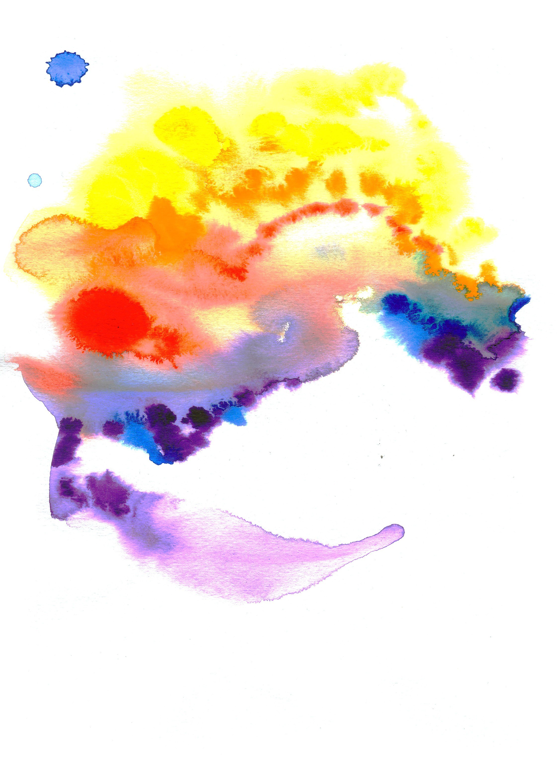 vibrant watercolor abstract