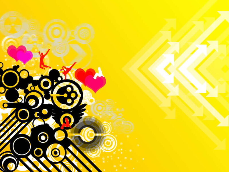 vibrant yellow abstract design