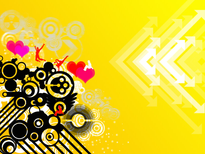 vibrant yellow abstract design
