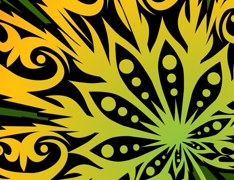 vibrant yellow and green abstract pattern