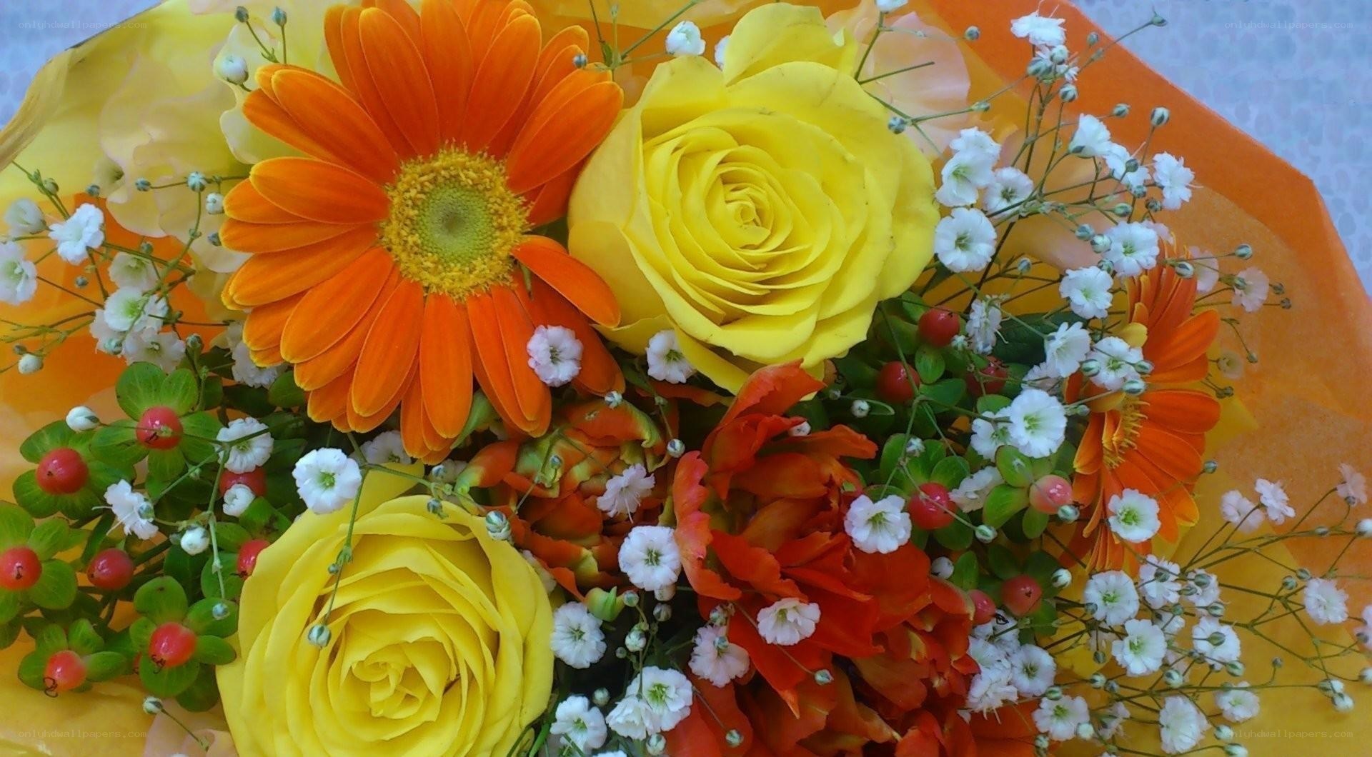 vibrant yellow and orange bouquet