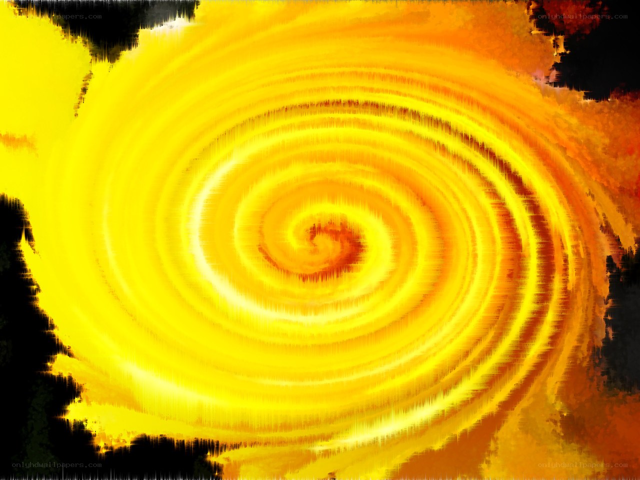 vibrant yellow spiral
