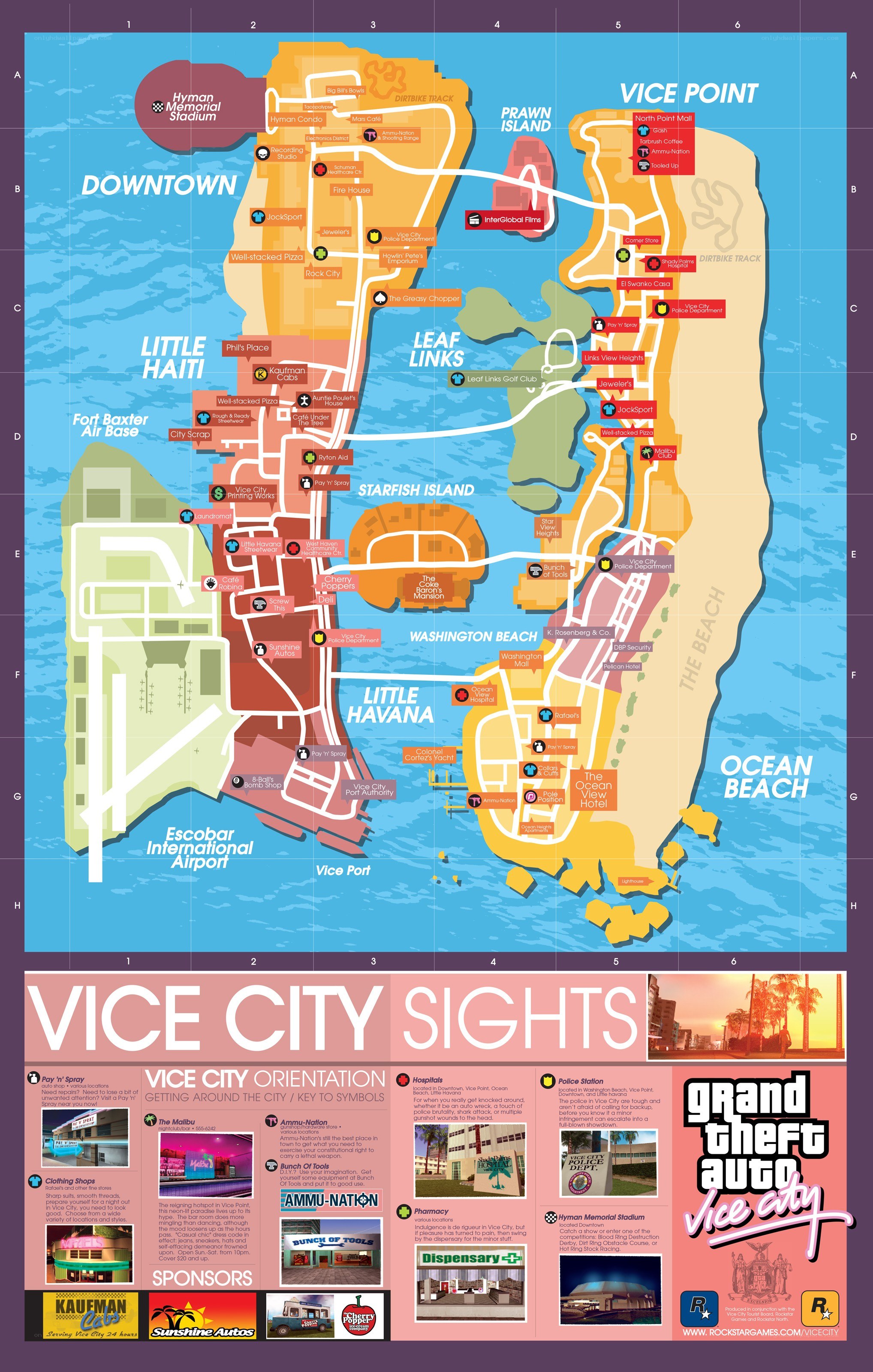 Vice City map and guide