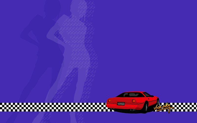Vice City red car wallpaper