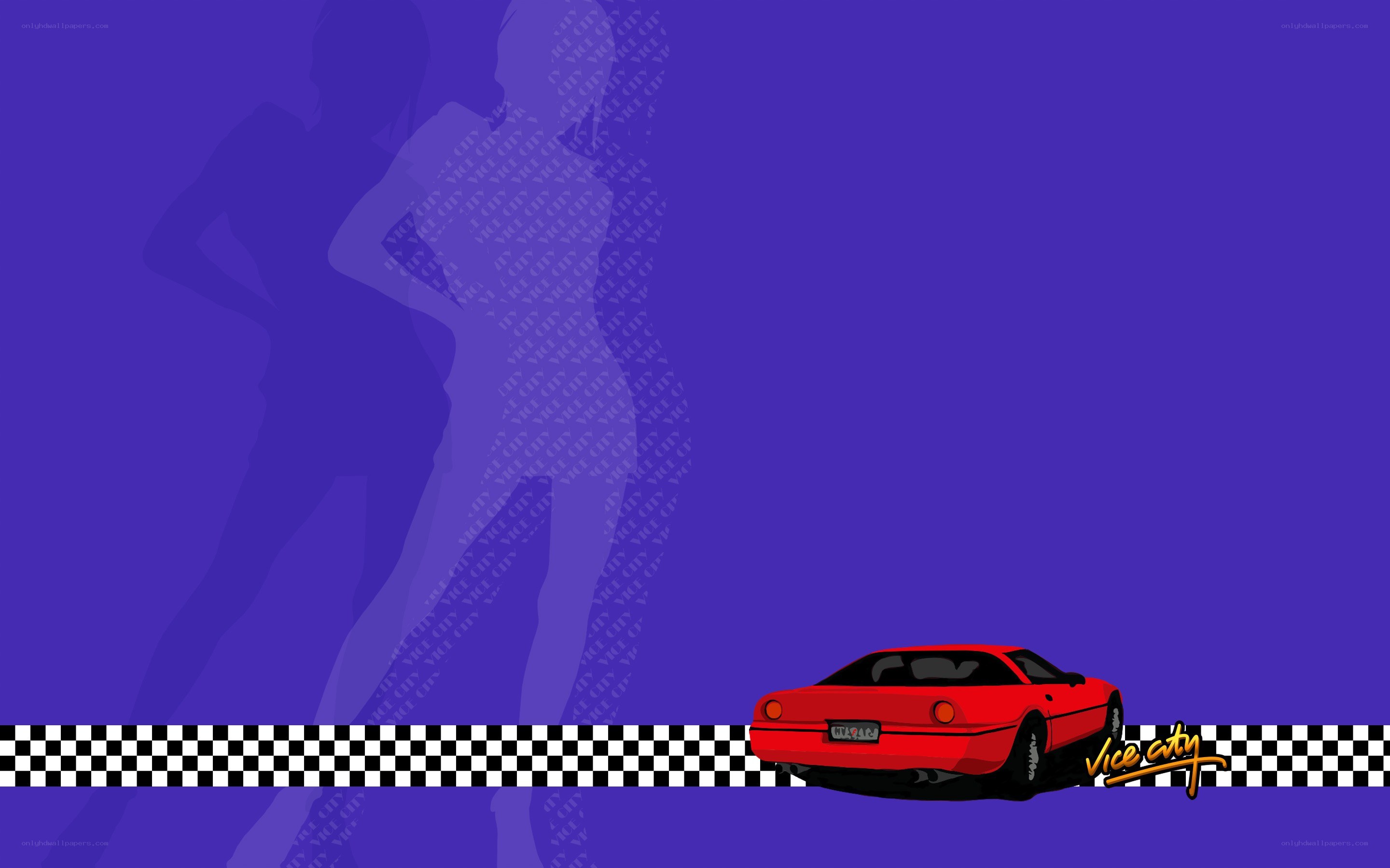 Vice City red car wallpaper