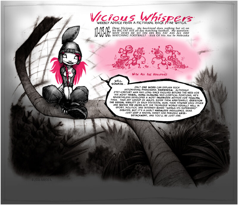 Vicious Whispers comic strip