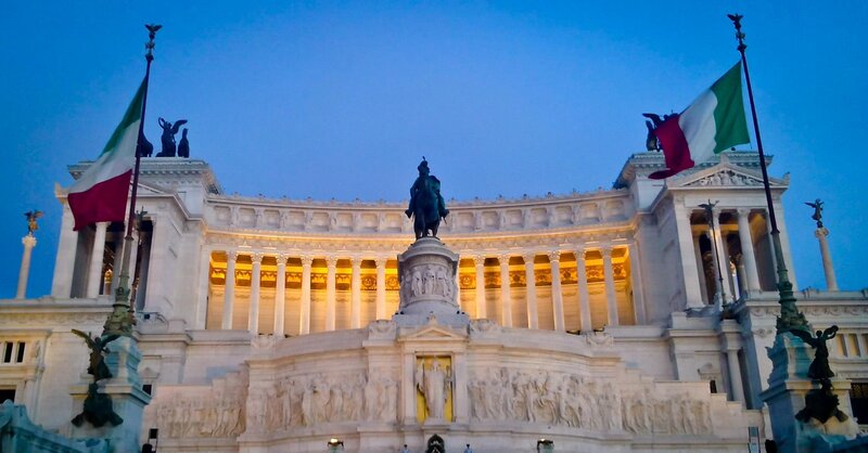 Victor Emmanuel II Monument — White, Dramatic