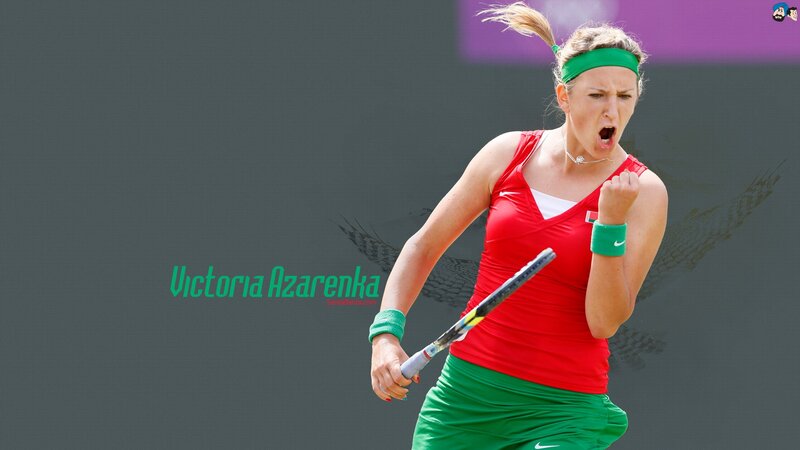 Victoria Azarenka celebrating