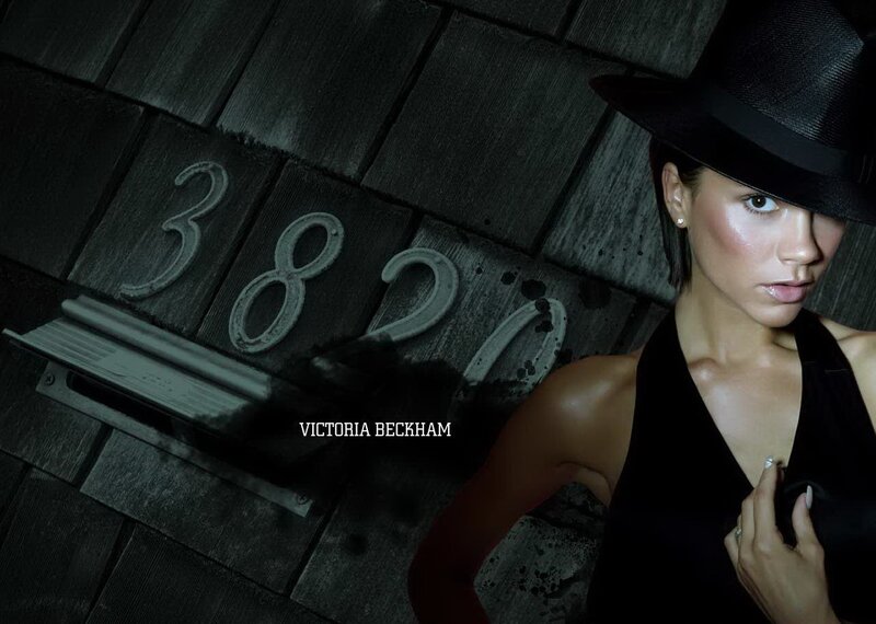 Victoria Beckham in black hat