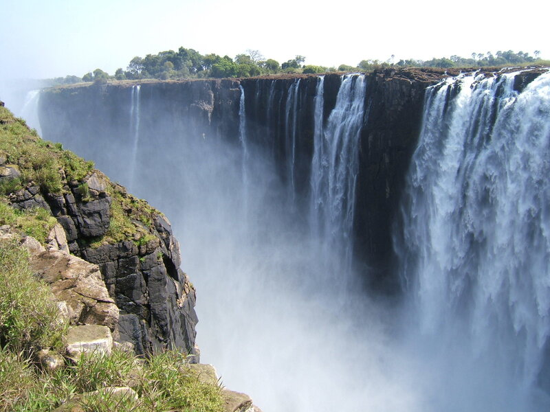 Victoria Falls Waterfall — Blue, Dramatic