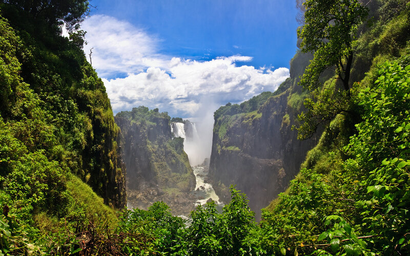 Victoria Falls waterfall view
