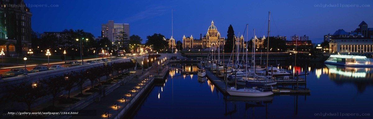 Victoria harbor at dusk