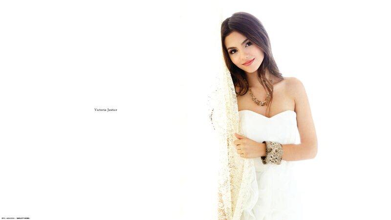 Victoria Justice in white dress