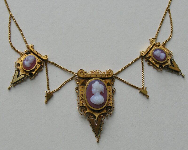 Victorian cameo necklace