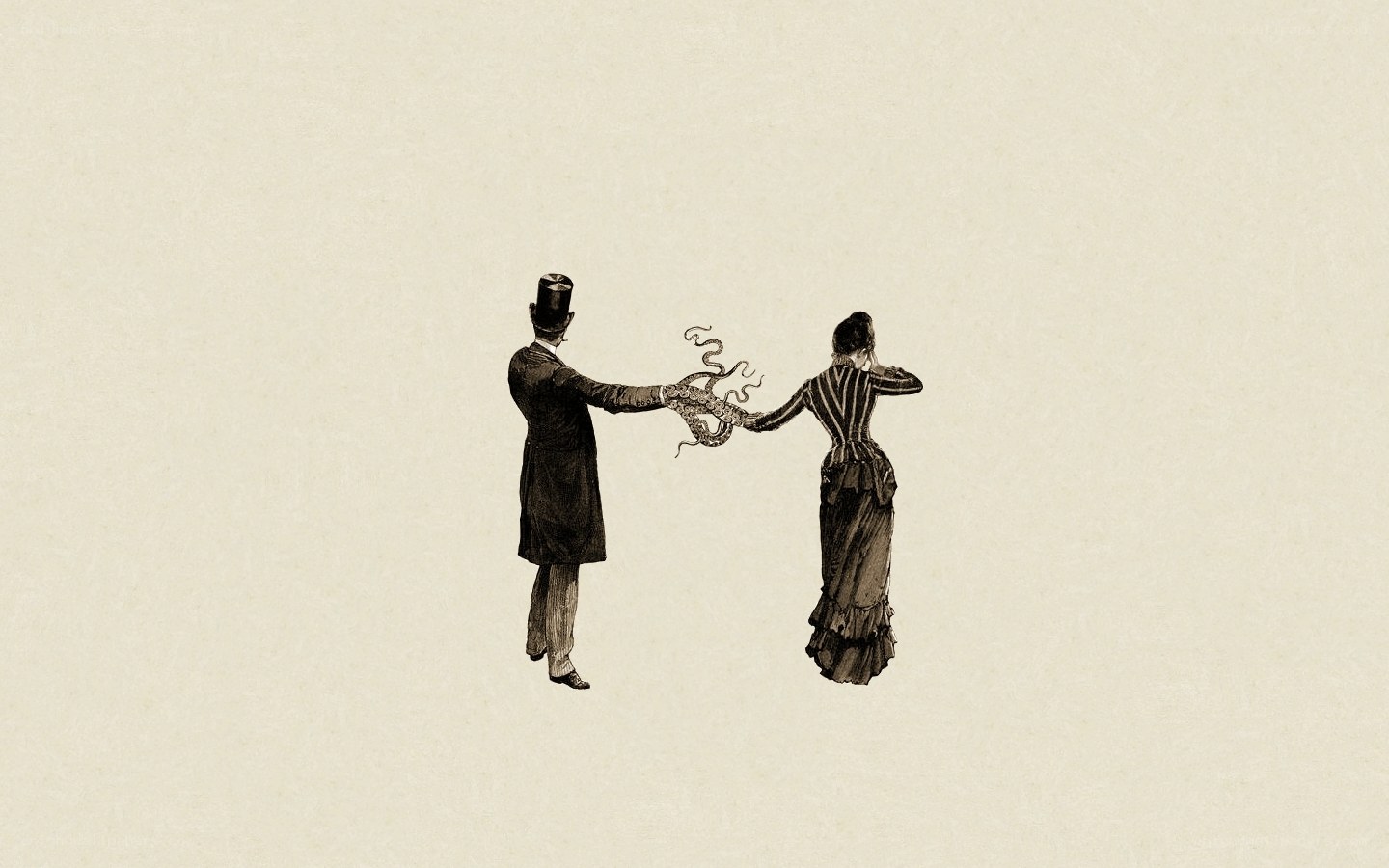 Victorian couple with octopus tentacles