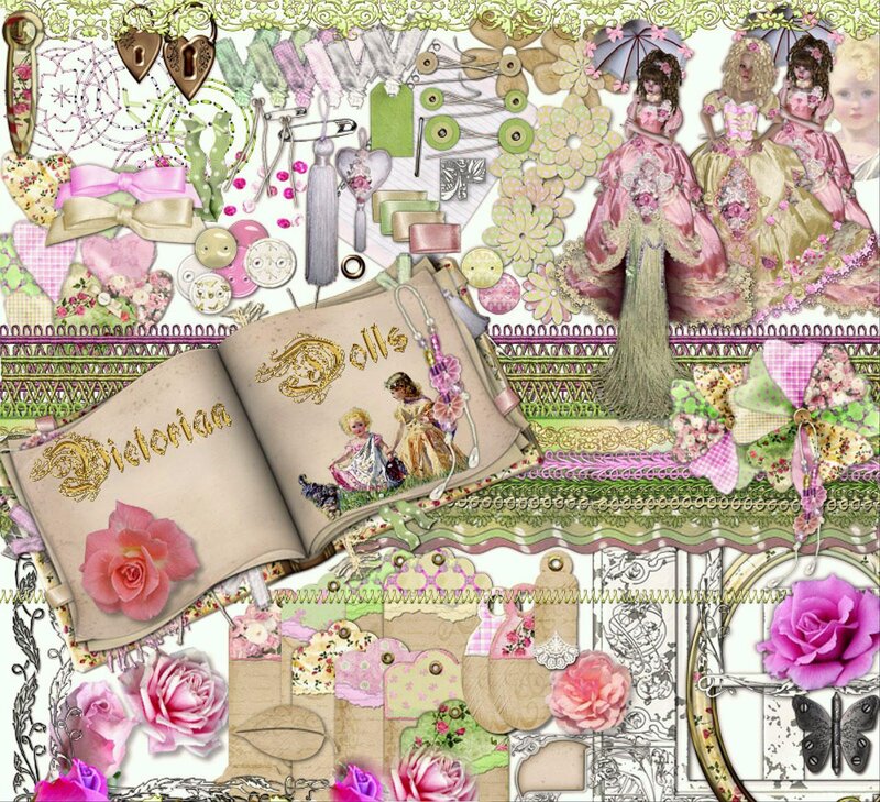 Victorian Dolls Collage