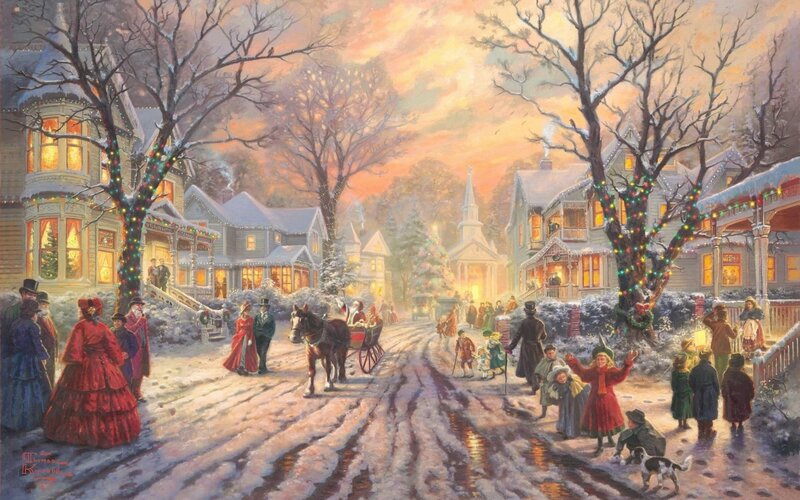 Victorian-era Town Scene