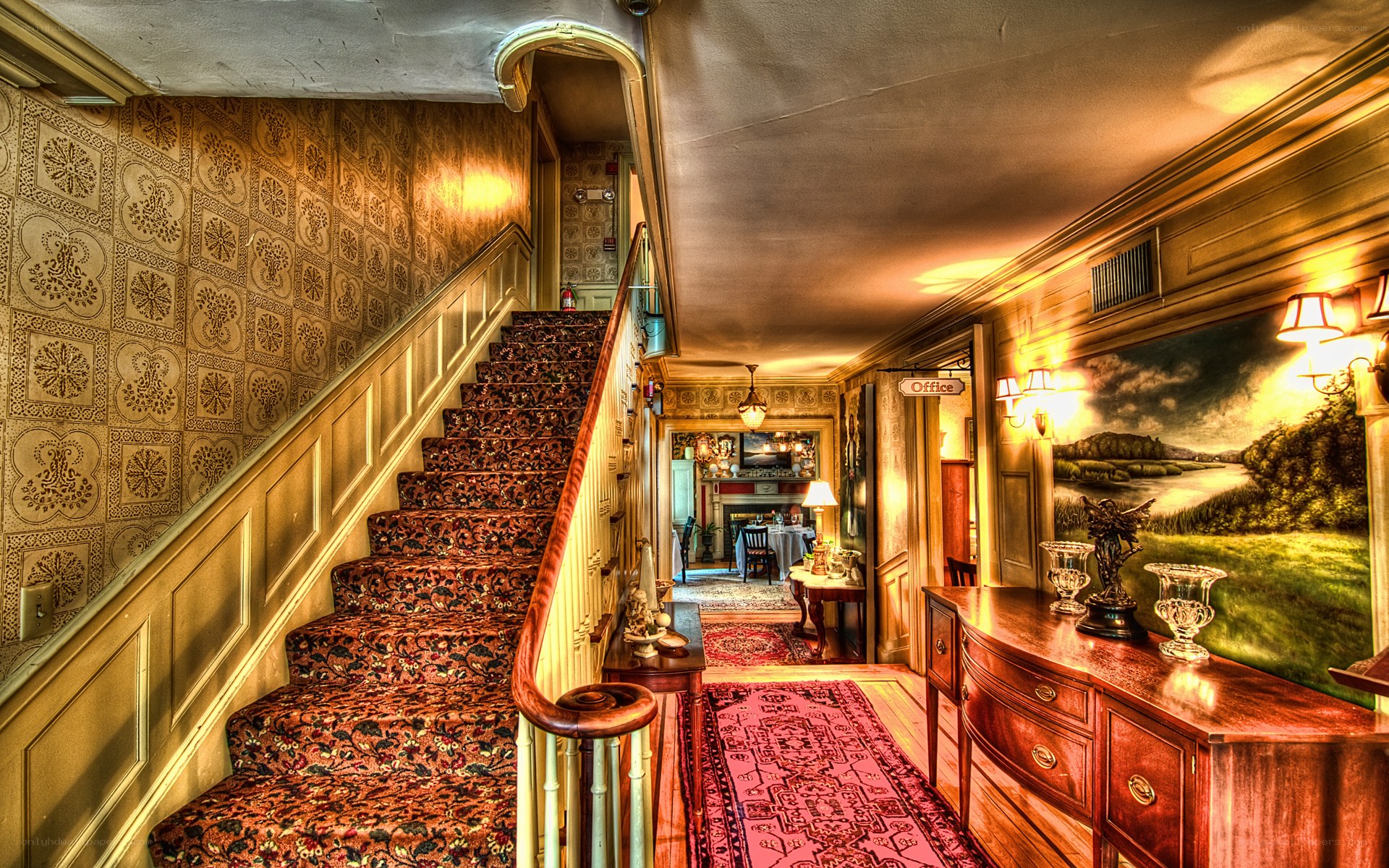 Victorian hallway with staircase