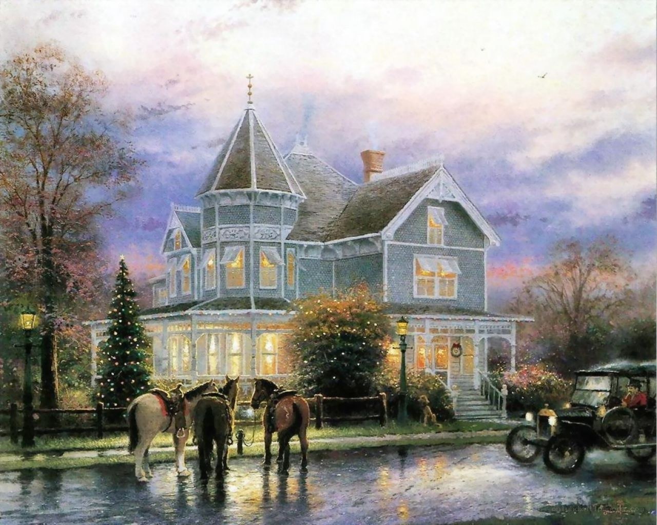 Victorian Home at Christmas
