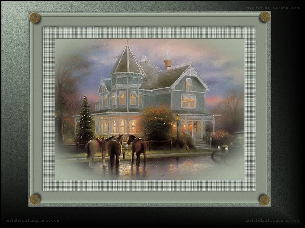 Victorian Home at Dusk