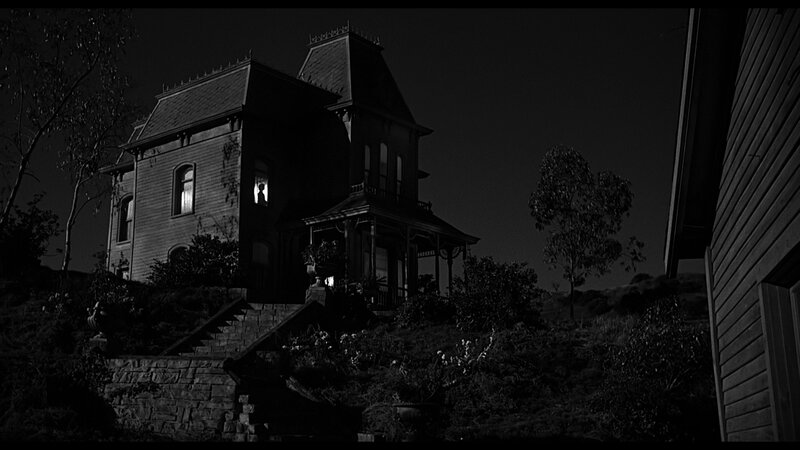 Victorian House at Night — Black, Dark, Photograph