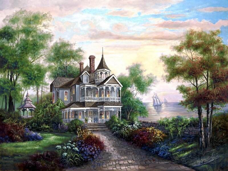 Victorian House by Water
