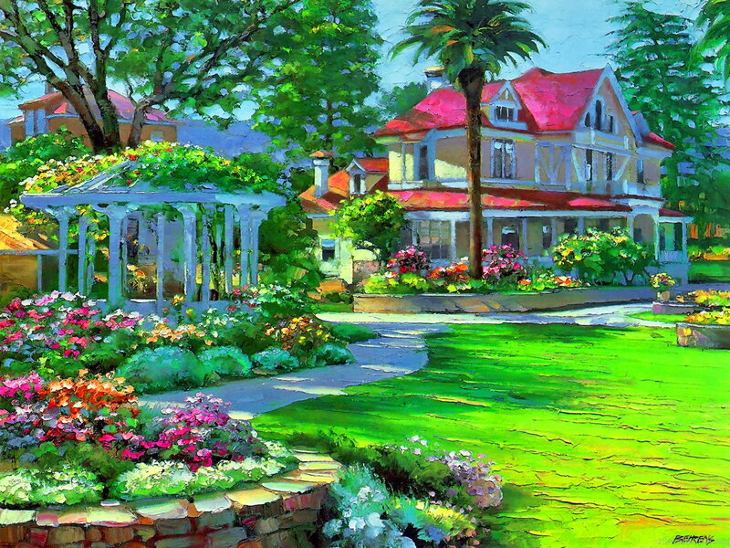 Victorian House Garden — Green