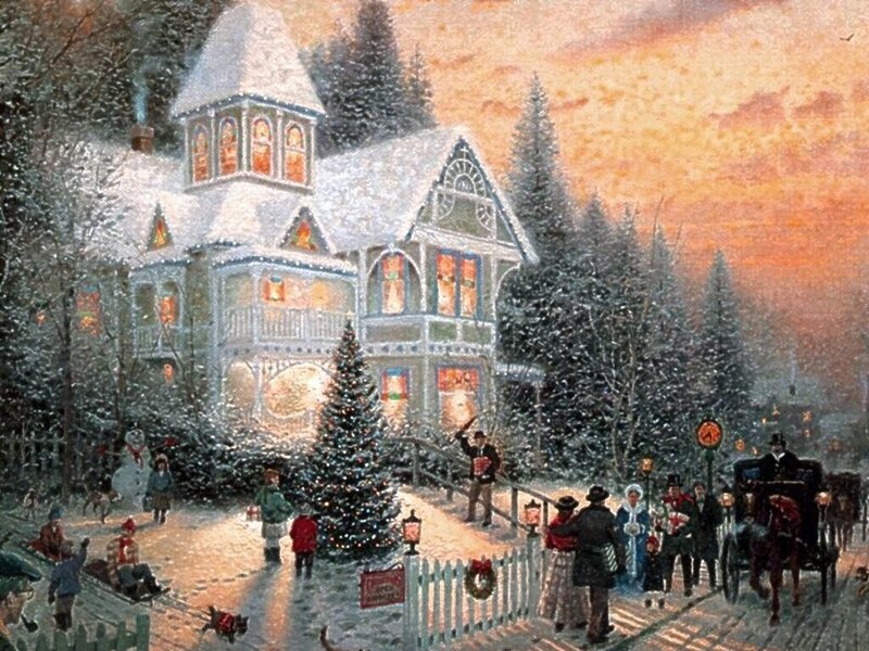 Victorian House in Winter — White