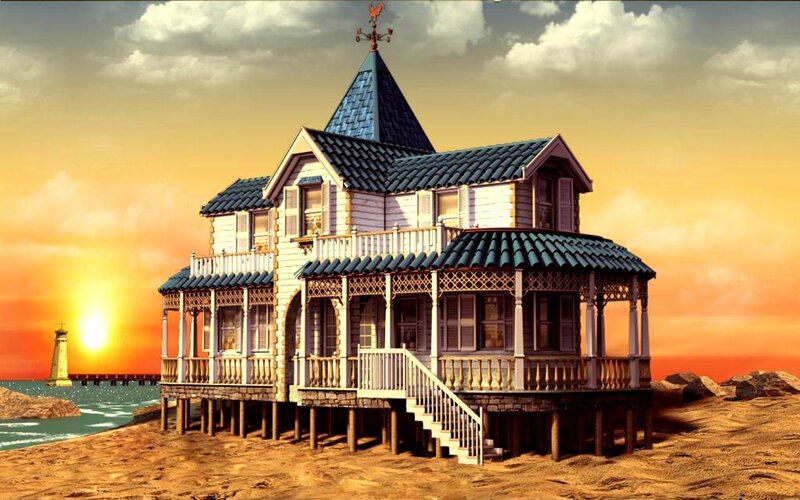 Victorian House on Beach