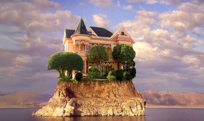 Victorian House on Rock — Pink