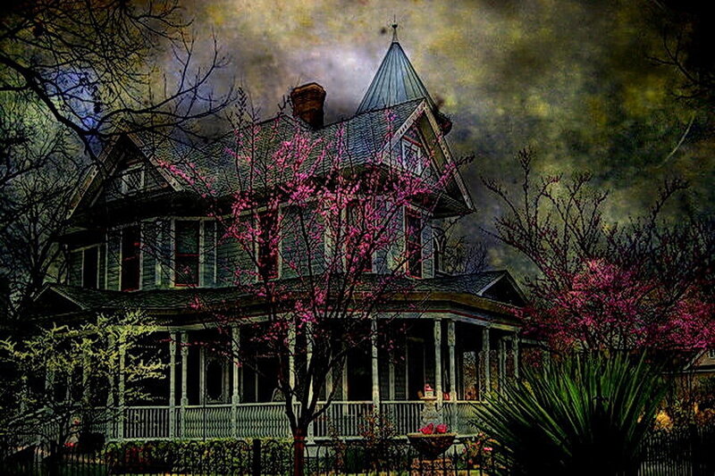 Victorian House with Blossoms