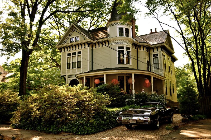 Victorian House with Car