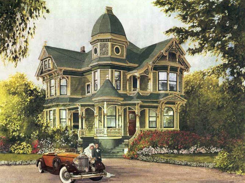 Victorian House with Couple