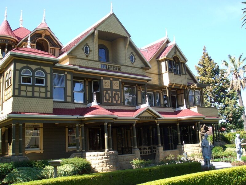 Victorian house with red roof