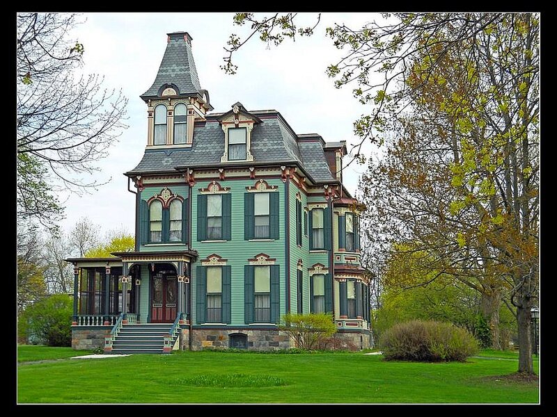 Victorian House with Turret — Green