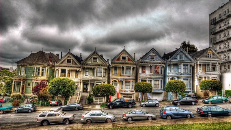 Victorian Houses on a Street