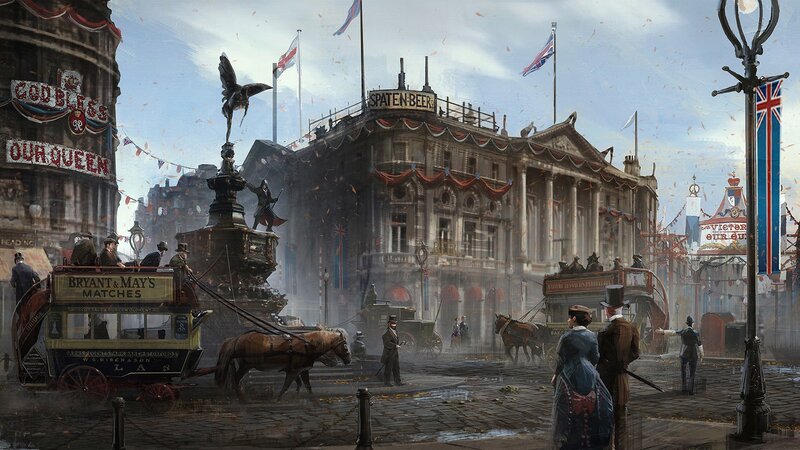 Victorian London Street — Gray