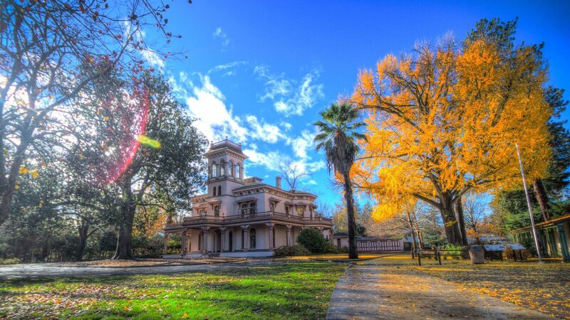 Victorian Mansion in Park