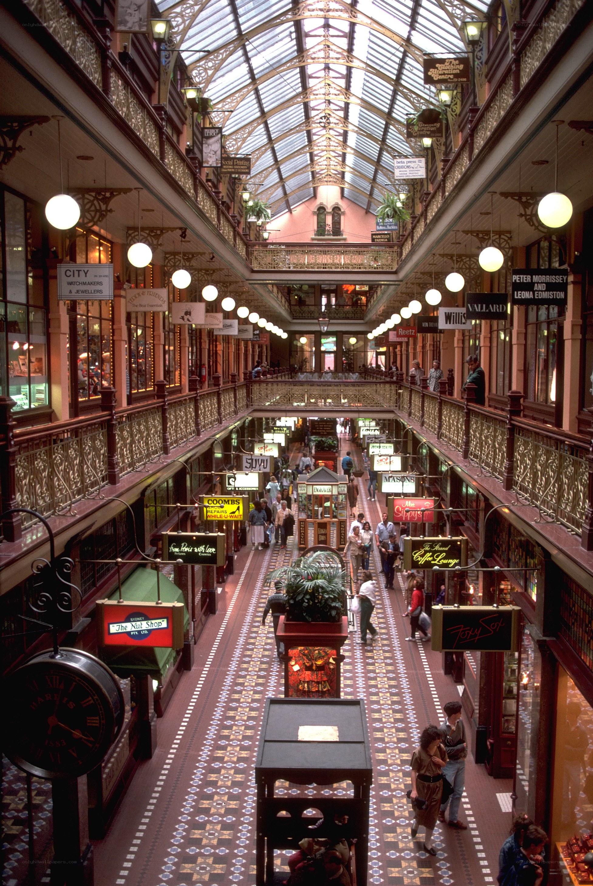 Victorian shopping arcade interior