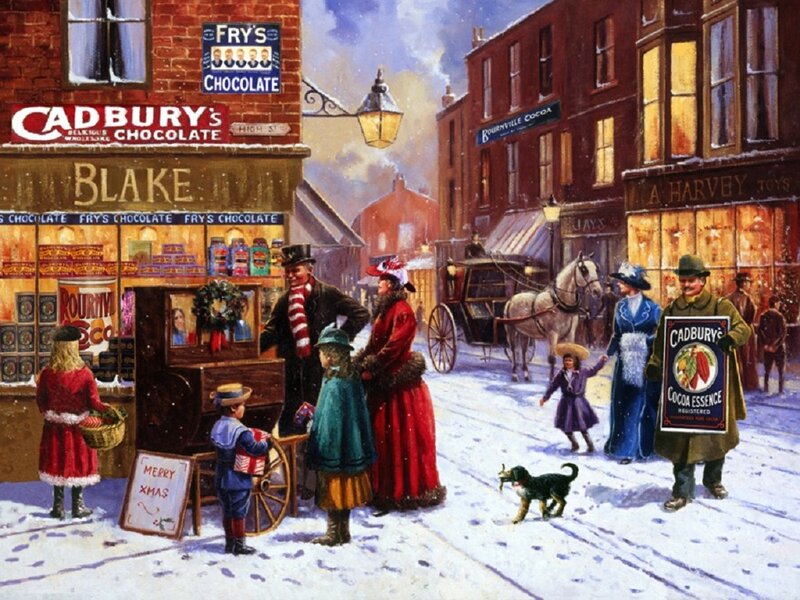Victorian Street Scene — Red