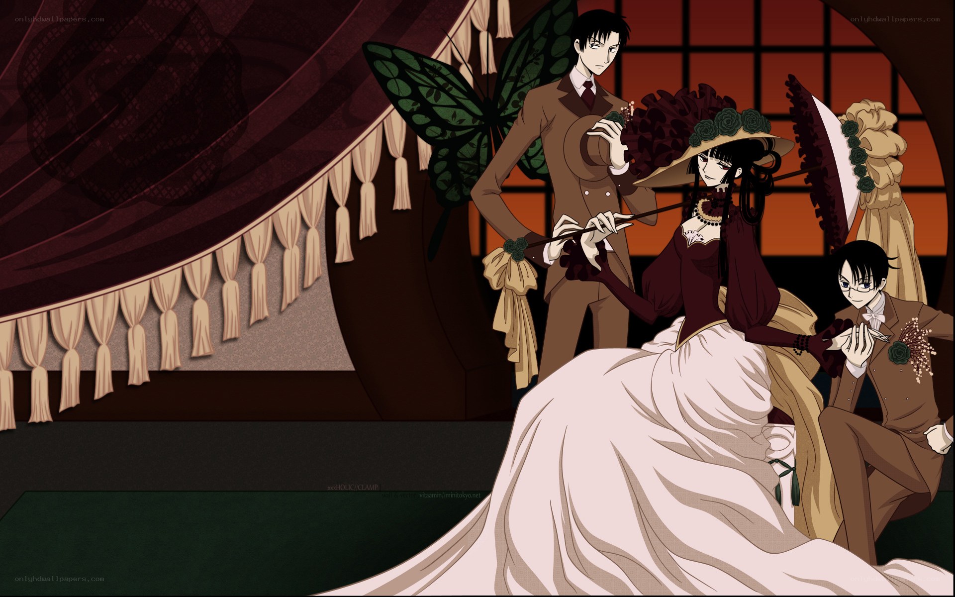 Victorian-style character gathering