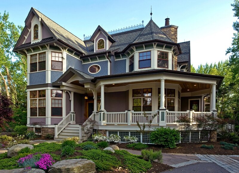 Victorian-style House — Blue, Serene