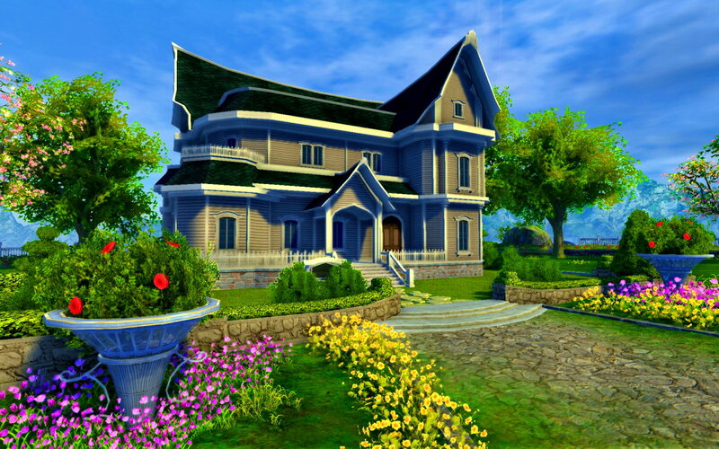 Victorian-style House — Blue
