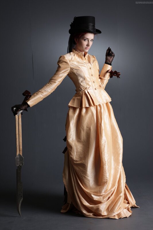 Victorian-style woman with sword