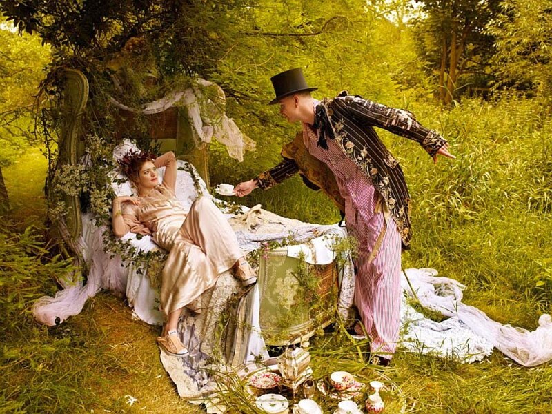 Victorian tea in the woods