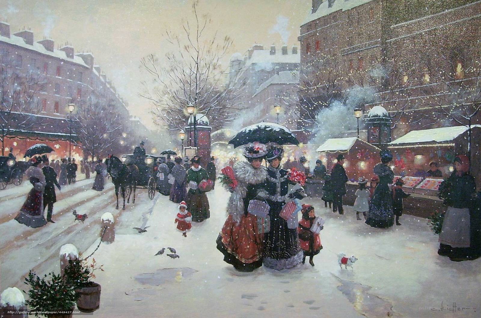 Victorian winter street scene