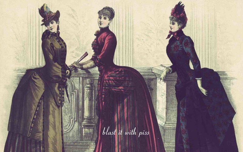 Victorian women in formal attire