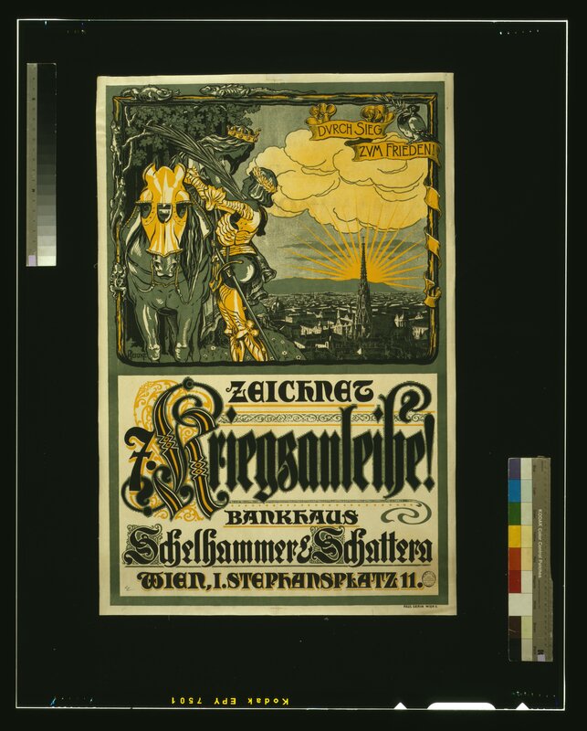 Victory through peace poster